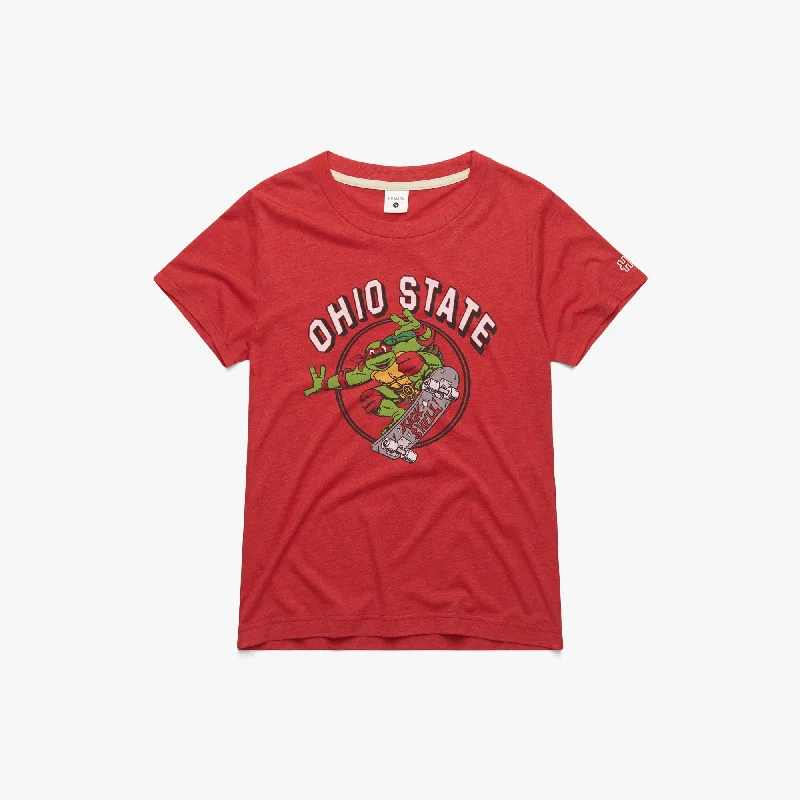 Women's Blouse with U-Shaped CollarWomen's TMNT Raphael x Ohio State Kick Shell