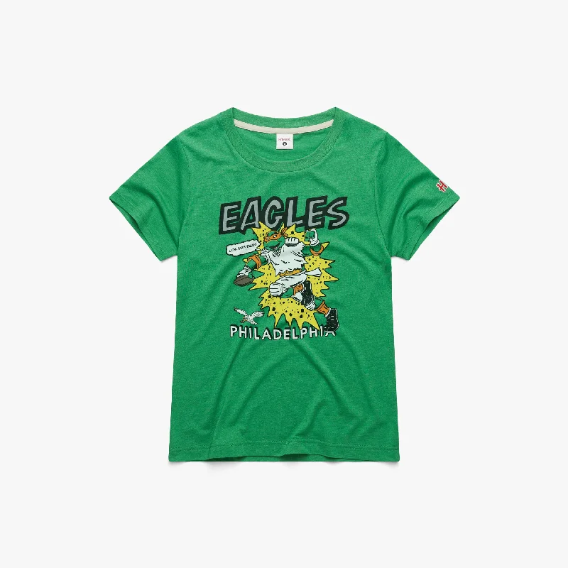 Women's Blouse with Rounded HemWomen's TMNT Michelangelo x Philadelphia Eagles