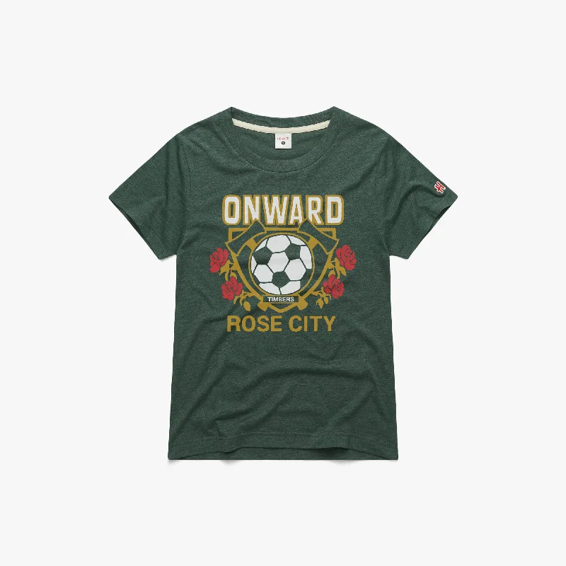 Women's Blouse with EmbroideryWomen's Portland Timbers Onward Rose City