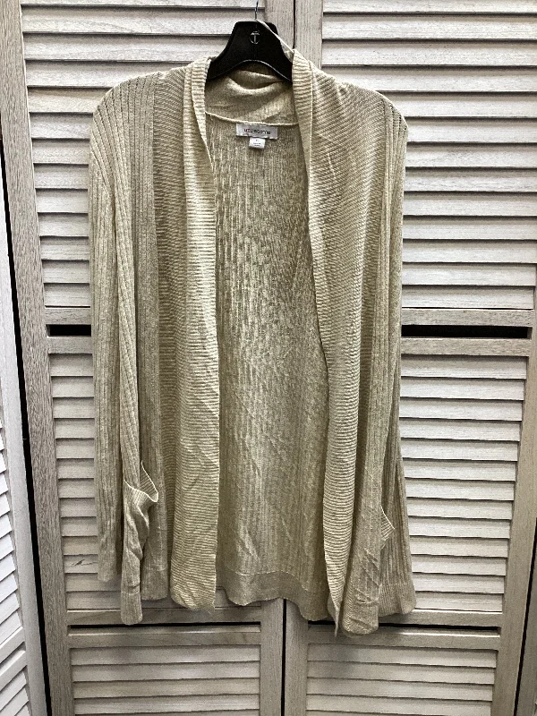 Women's Crew Neck SweatersCardigan By Liz Claiborne In Tan, Size: Xl