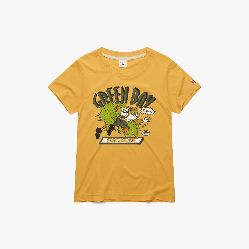 Women's Blouse with SmockingWomen's TMNT Michelangelo x Green Bay Packers