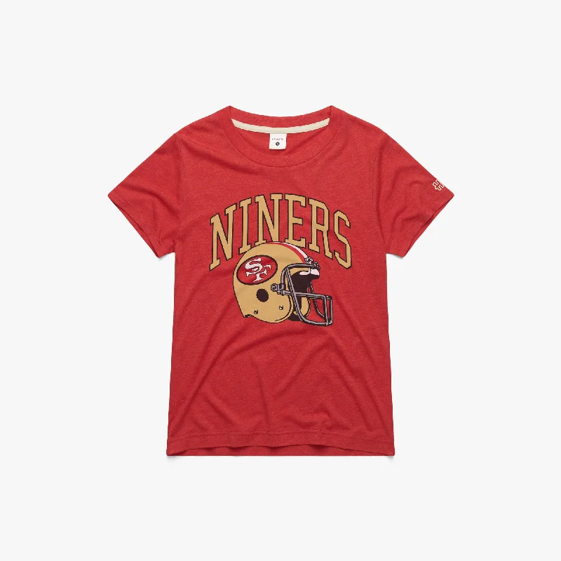 Women's Blouse with CollarWomen's San Francisco 49ers Helmet Retro