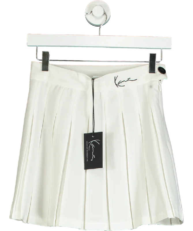 Women's Solid Color SweatersKarl Kani White Signature Tennis Skirt UK S