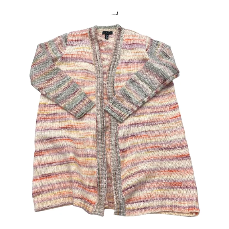 Women's Lapel Collar SweatersSweater Cardigan By H For Halston In Multi-colored, Size: 1x