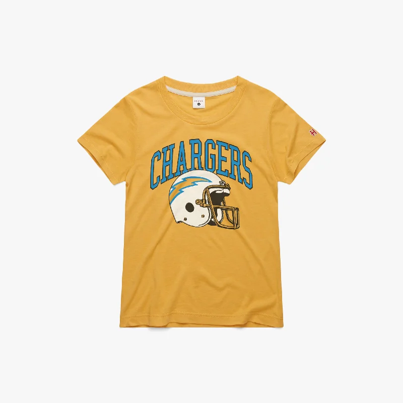 Women's Blouse with Narrow CollarWomen's Los Angeles Chargers Helmet Retro