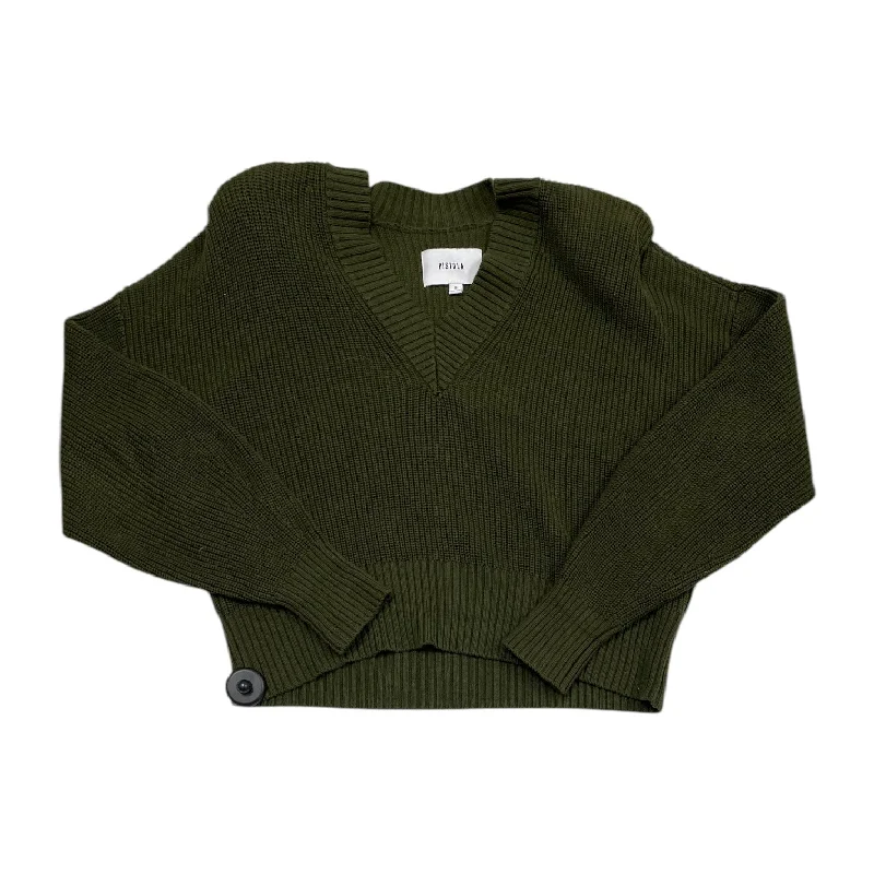 Women's Flounced SweatersSweater By Pistola In Green, Size: S