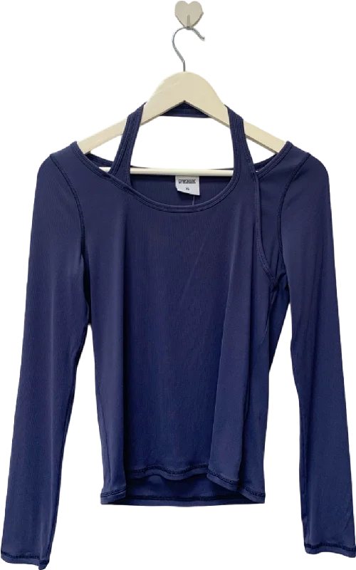 Women's Hungarian Wool SweatersGymshark Blue Long Sleeve Top UK XS