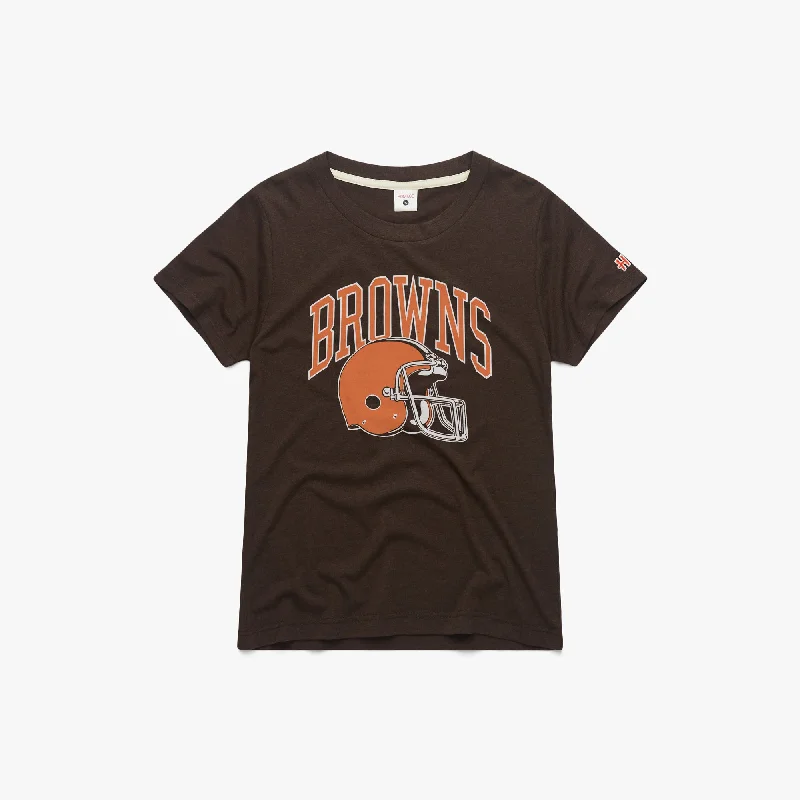 Women's Blouse with Wide CollarWomen's Cleveland Browns Helmet Retro