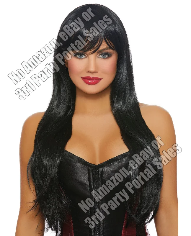 women's pajamas for those who seek ultimate relaxationLong Straight Layered Wig - Black