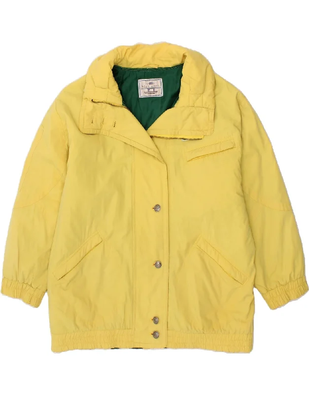 Women's Wool CoatsVINTAGE Womens Windbreaker Coat UK 22 3XL Yellow Polyester