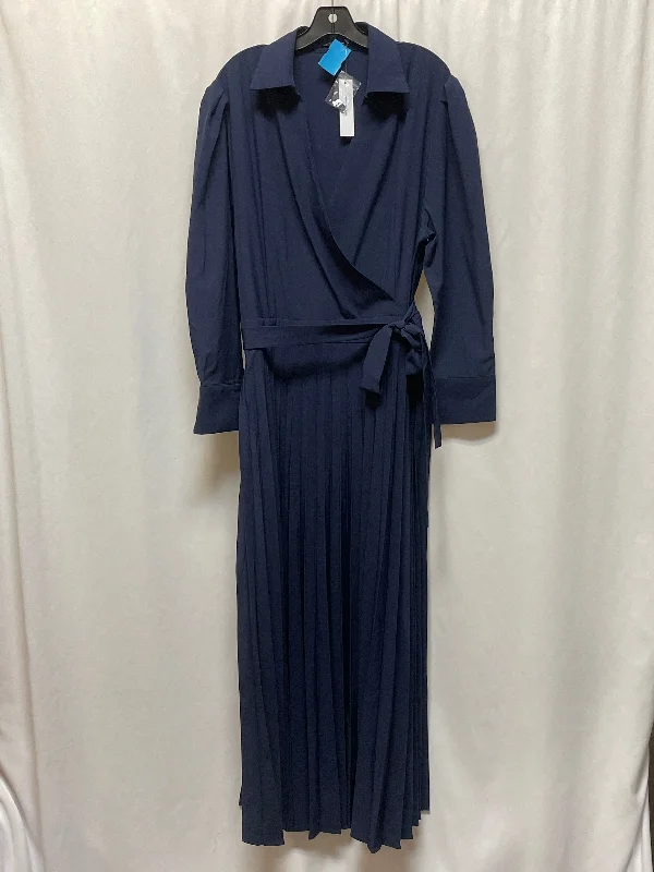 Women's Notched Collar DressesDress Casual Maxi By Clothes Mentor In Blue, Size: 2x