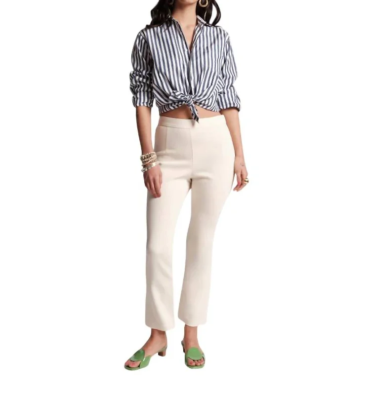 Women's Jodhpurs with Keyhole CollarQuincy Strect Crop Pant In White