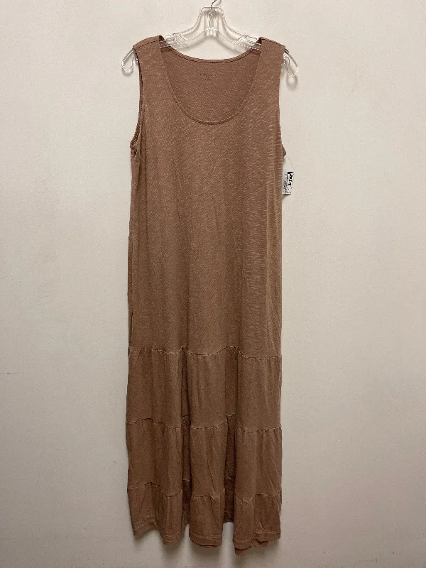 Women's Off-Shoulder DressesDress Casual Maxi By Clothes Mentor In Brown, Size: Xl