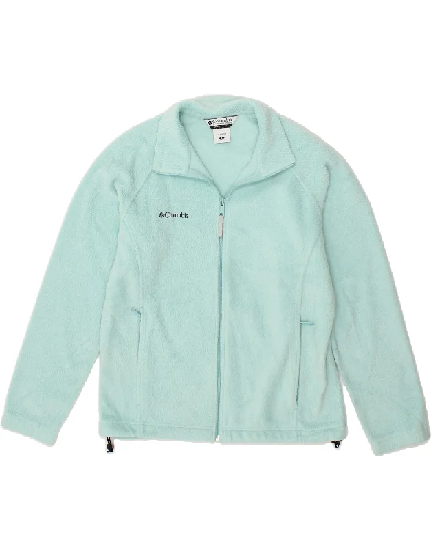 Women's Bomber CoatsCOLUMBIA Womens Fleece Jacket UK 16 Large Turquoise Polyester