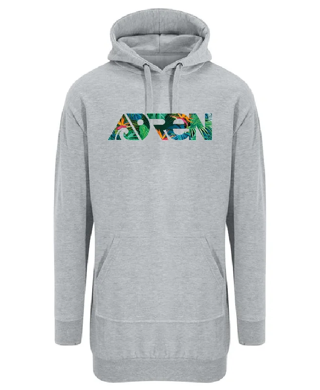 Women's Hooded Sweatshirts with Cozy FabricAdren Tropical Logo Hoodie Dress