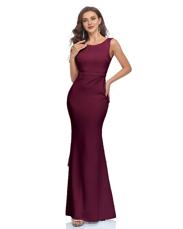 Women's Long-Sleeve DressesProm Dress Backless Ruffled Bodycon Mermaid Evening Cocktail Long Dress Wedding Guest Dresses Formal Wear Dresses