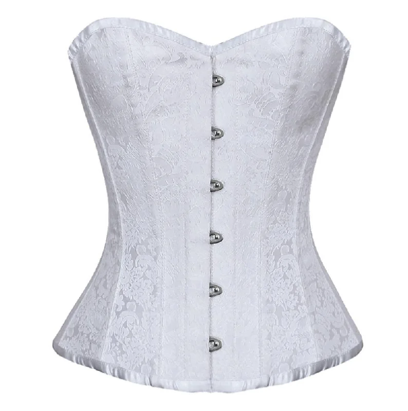 body shaper with silicone grip strips for no-slip wearMerlene Brocade Overbust Corset