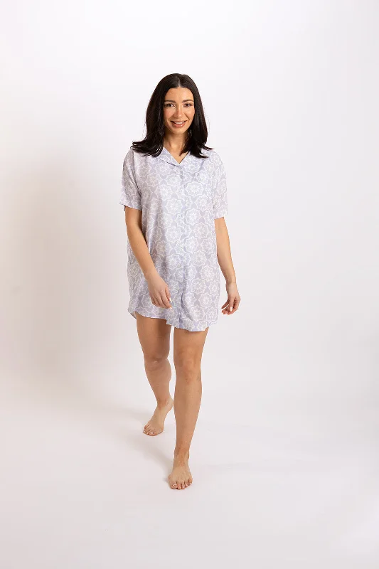 women's pajamas designed for those who believe in sweet dreams and cozy nights.Pina Nightie - Moroccan Print