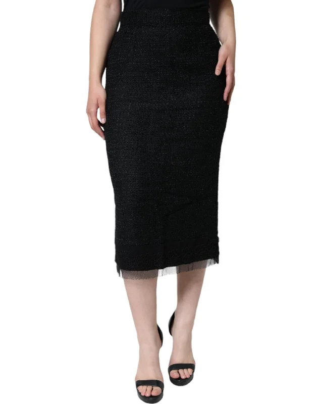 Women's Modern SkirtsDolce & Gabbana  Virgin Wool Pencil Cut Midi Women's Skirt