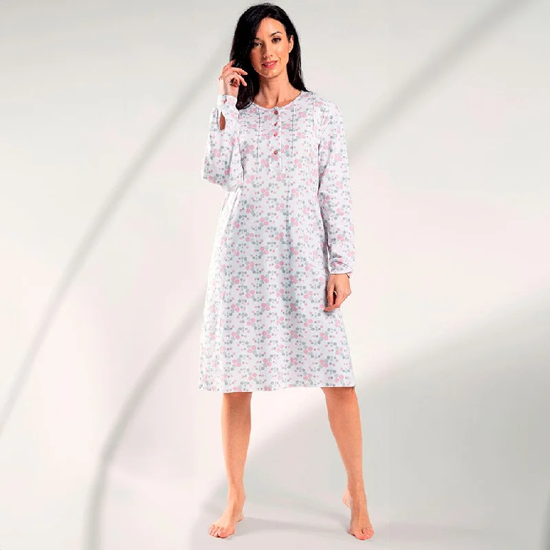 women's pajamas for those who cherish softnessCamisón mujer manga larga algodón (2 colores)