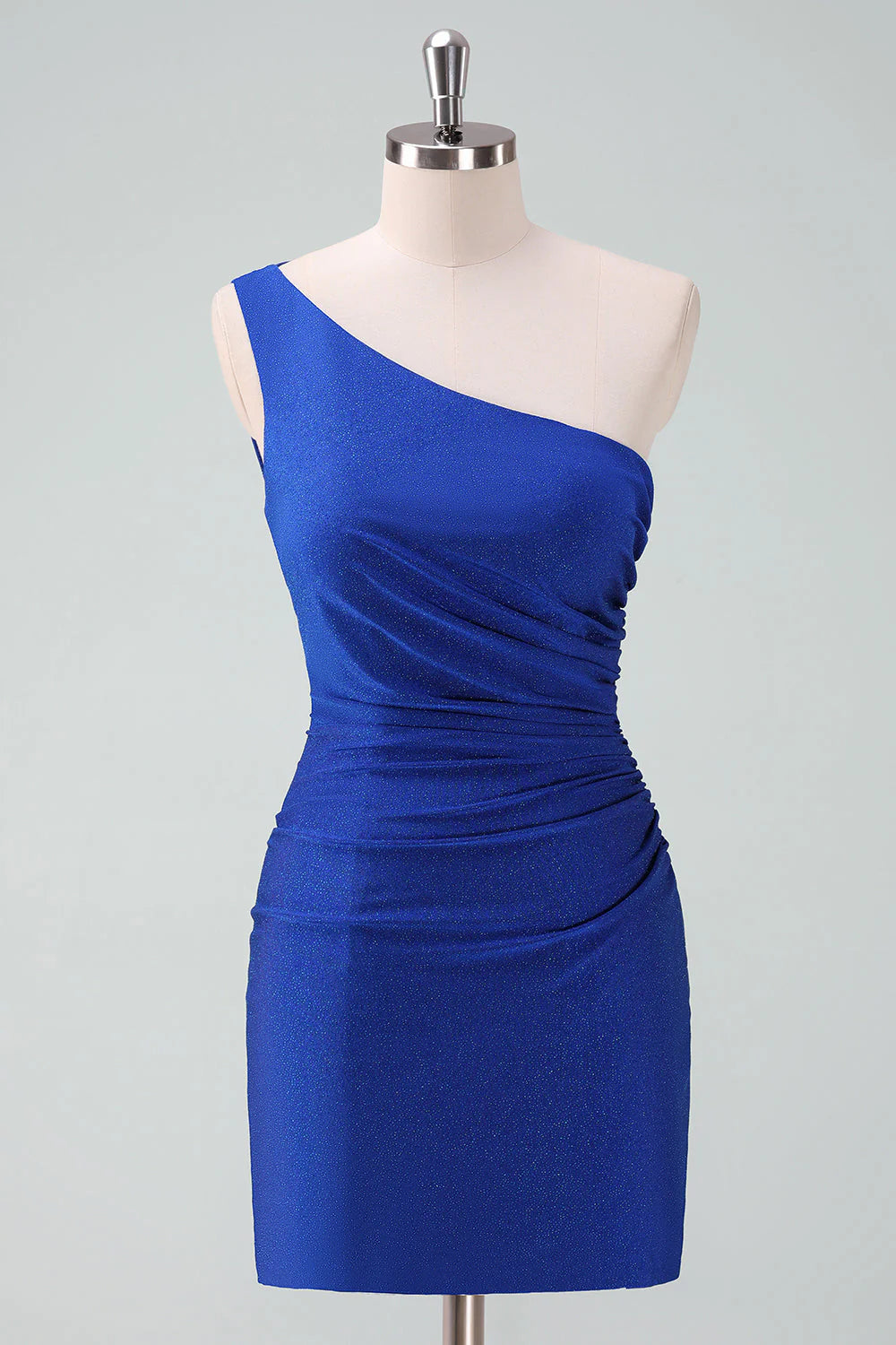 Women's Tiered DressesAmzcw Royal Blue One Shoulder Bodycon Ruched Short Homecoming Dress