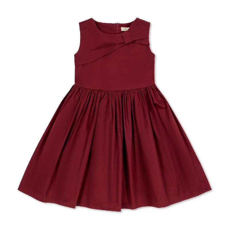 Women's Square-Back DressesOrganic Asymmetrical Bow Party Dress - Baby