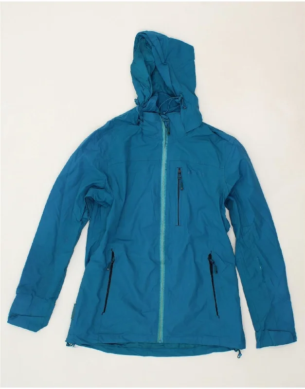 Women's Down CoatsMOUNTAIN WAREHOUSE Womens Hooded Rain Jacket UK 10 Small Blue Polyester