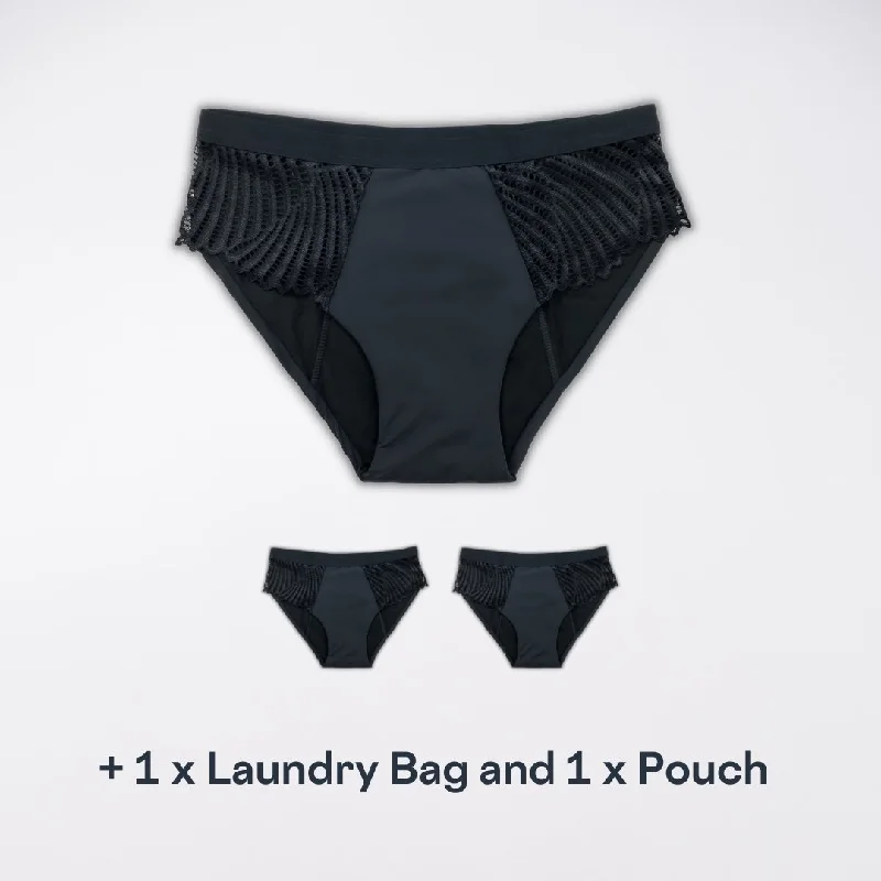 eco-friendly bamboo fiber briefs with a breathable fabricThe Sleep Tight Bundle 3 x Pairs + 1 x Laundry bag & 1 x Pouch