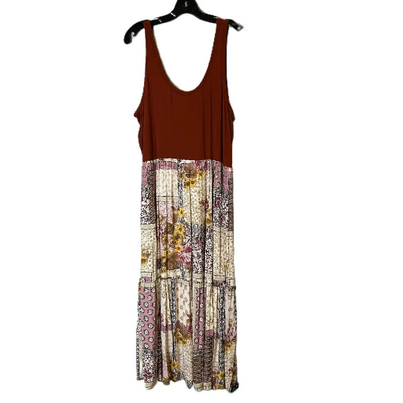 Women's Keyhole Collar DressesDress Casual Maxi By Maurices In Multi-colored, Size: Xxl