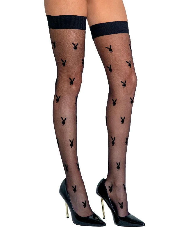 women's short sleeve pajama setsPBLI122 - Playboy Bunny Noir Stockings