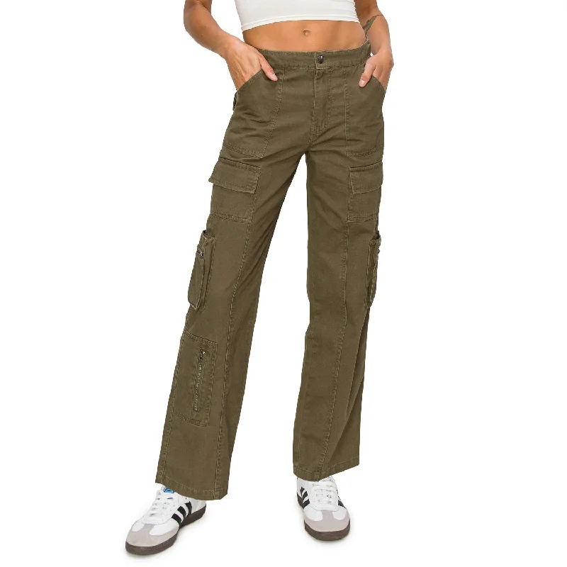 Women's Jodhpurs with PocketsStraight Leg Cargo Pants - Olive