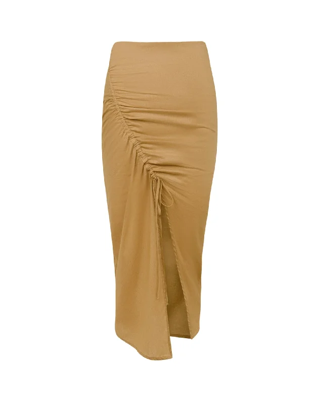 Women's Compression SkirtsMisa Midi Skirt (exchange only) - Walnut