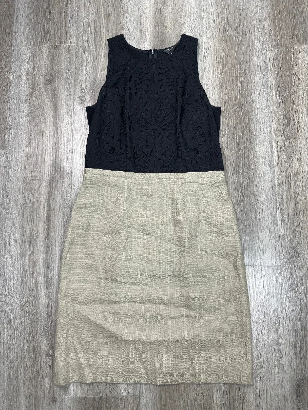 Women's Boat Collar DressesDress Party Short By Ann Taylor In Black & Tan, Size: Sp