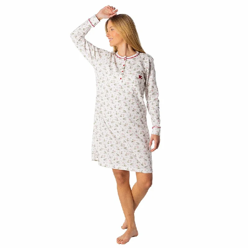 women's pajamas for cold weatherCamisón manga larga algodón