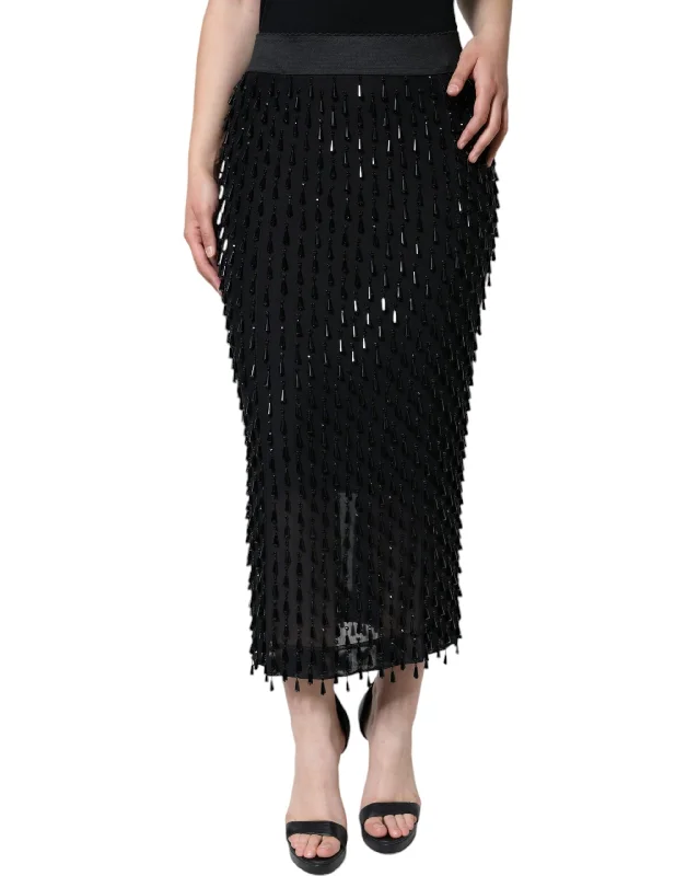 Women's Stretch SkirtsDolce & Gabbana  Embellished Pencil Cut Midi Women's Skirt