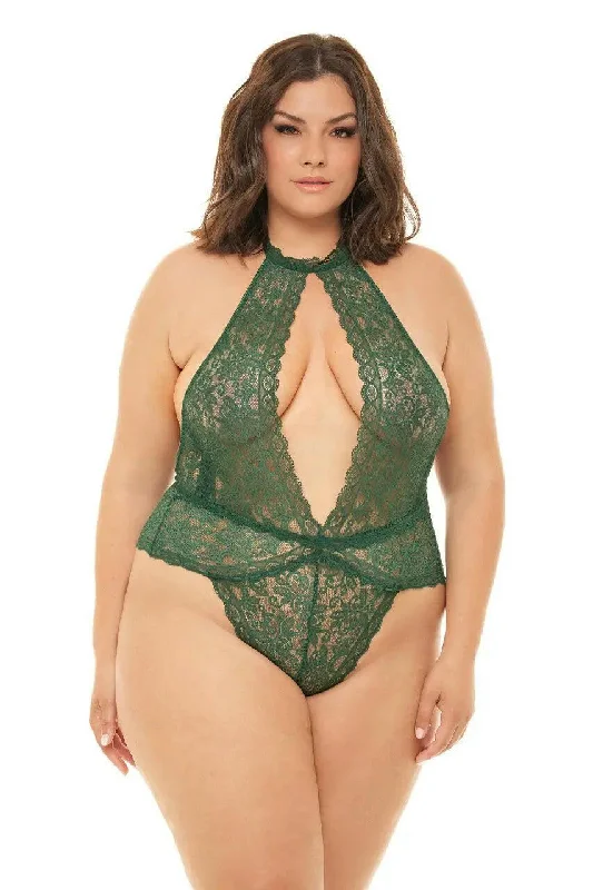 lightweight summer shapewearAllison All Over Lace Plunge Teddy