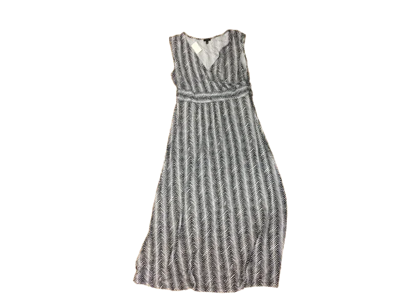 Women's Collarless DressesDress Casual Maxi By Talbots In Striped Pattern, Size: Xl