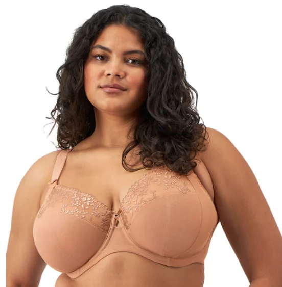 lace trim underwire bra for everyday wearZarla UW Bra EL302505 - Cafe Au Lait