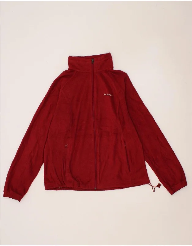 Women's Coats with PocketsCOLUMBIA Womens Fleece Jacket UK 18 XL Red Polyester