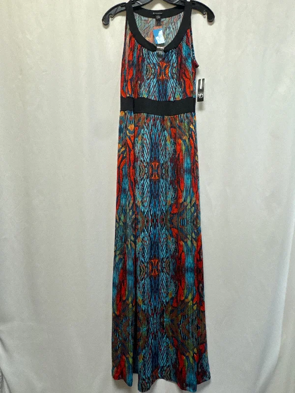 Women's Collarless DressesDress Casual Maxi By New Directions In Blue & Red, Size: S