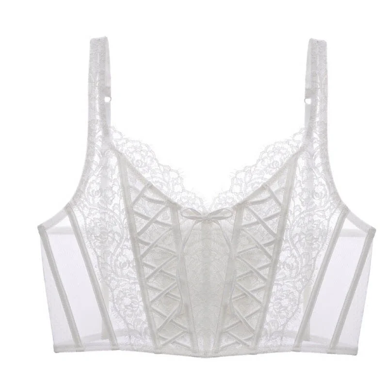 seamless bra with underwire supportFrench Lace Wire-Free Corset - Sexy & Comfortable