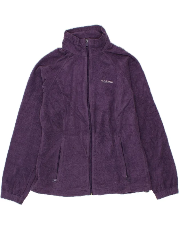 Women's Parka CoatsCOLUMBIA Womens Fleece Jacket UK 16 Large Purple Polyester