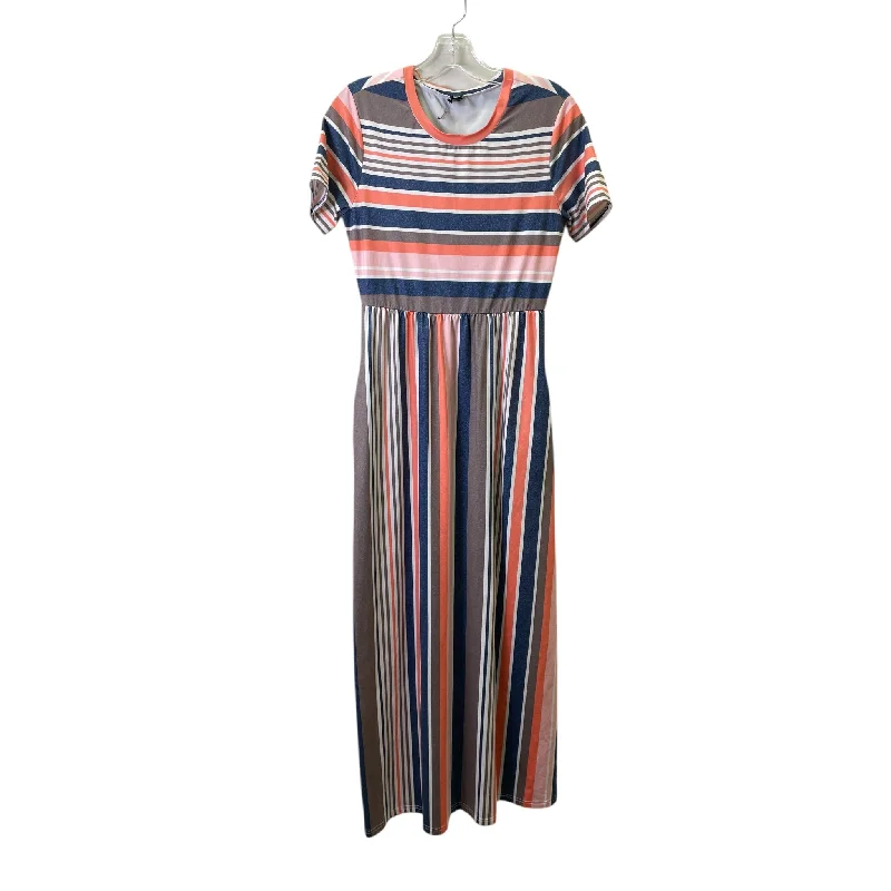 Women's Pleated DressesDress Casual Maxi By Zattcas In Peach, Size:S