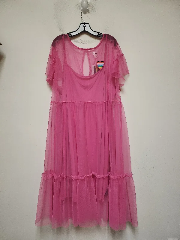 Women's High-Neck DressesDress Casual Maxi By Target In Pink, Size: 2x