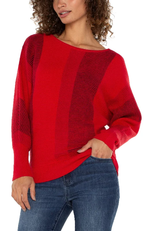 Women's Jodhpurs with Lapel CollarBOAT NECK DOLMAN SWEATER