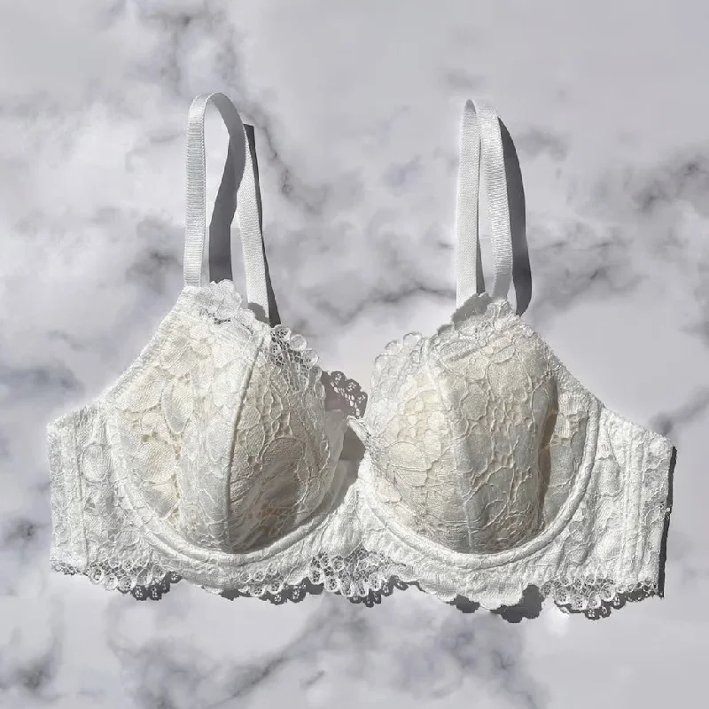 underwire bra with side supportPeony White Underwire Bra