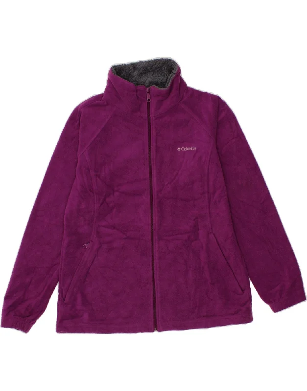 Women's Wool CoatsCOLUMBIA Womens Omni-Heat Fleece Jacket UK 16 Large Purple Polyester