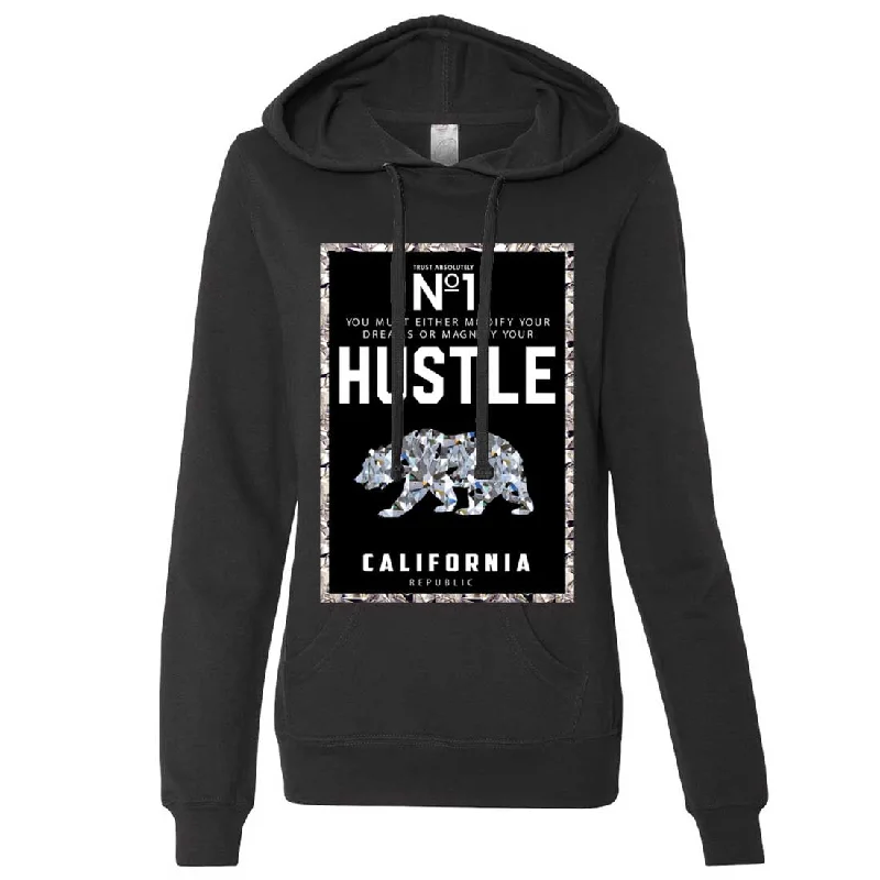 Women's Hooded Sweatshirts with Cotton LiningCalifornia Republic No. 1 Diamond Hustle Ladies Lt./Wt. Hoodie