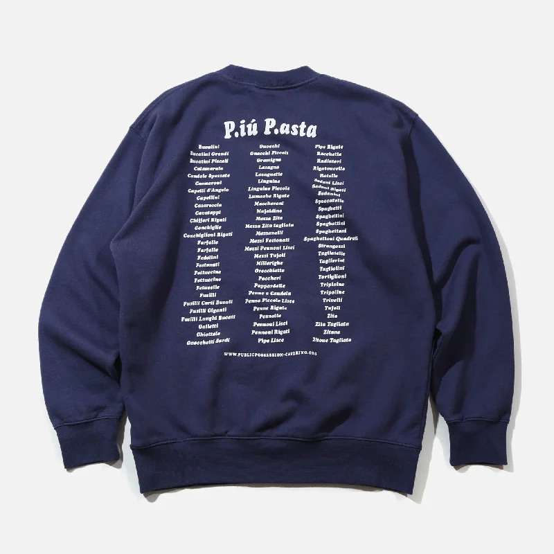 Women's Hooded Sweatshirts with Geometric LiningP.iu P.asta Sweatshirt - Navy Blue