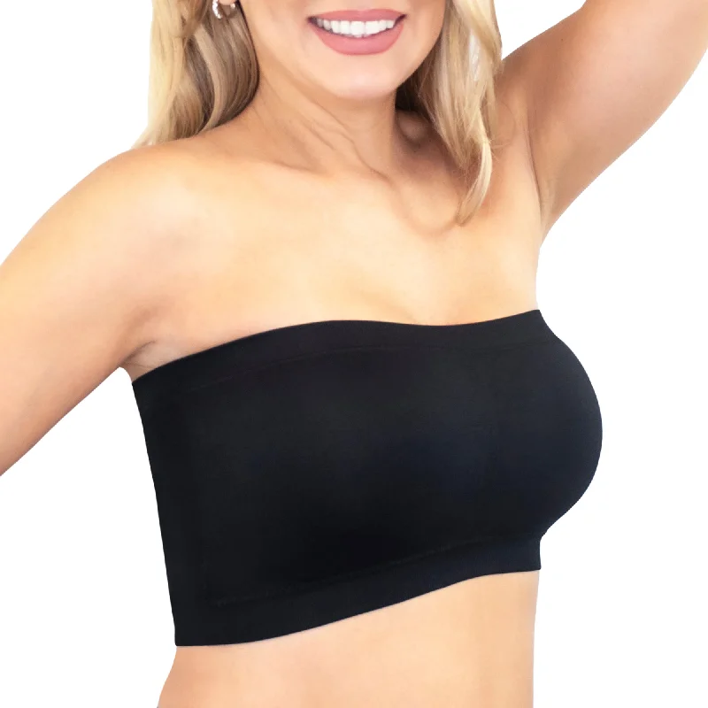 wireless mastectomy bra with soft cupsStrapless Comfort Bra - Black